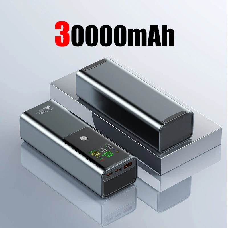 50000mAh Portable Color Screen Power Bank Supports PD100W Bidirectional Fast Charging Suitable For IPhone Laptop Samsung Xiaomi