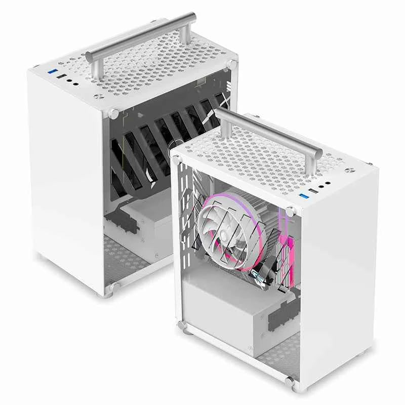 METALFISH T40 Mini ITX Case 7L Acrylic Or Mesh Side Panel and Portable Handle Support SFX PSU/206mm GPU