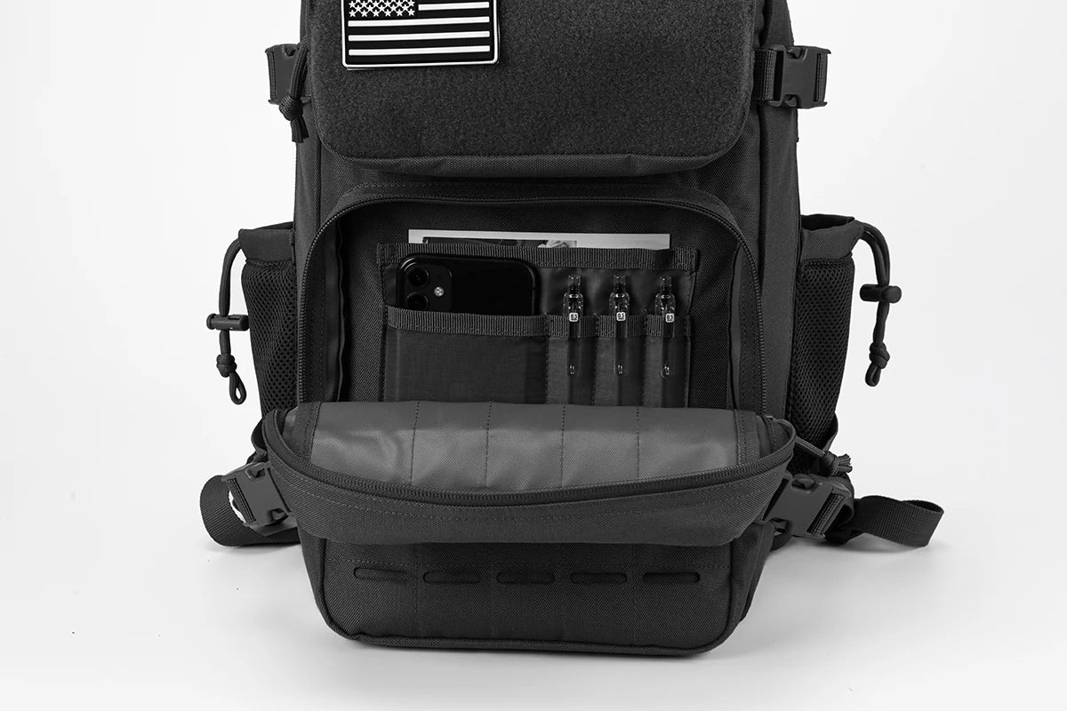 25L Tactical Backpack – MOLLE Hiking & Survival Backpack for Men & Women, Waterproof Fitness Outdoor Bag with Dual Cup Holders
