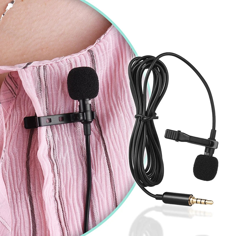 Portable Lavalier Mini Microphone Condenser Clip-on Lapel Mic Wired USB 3.5mm Type-C Microfon For Phone for Laptop PC Smartphone - WinSupport Tech