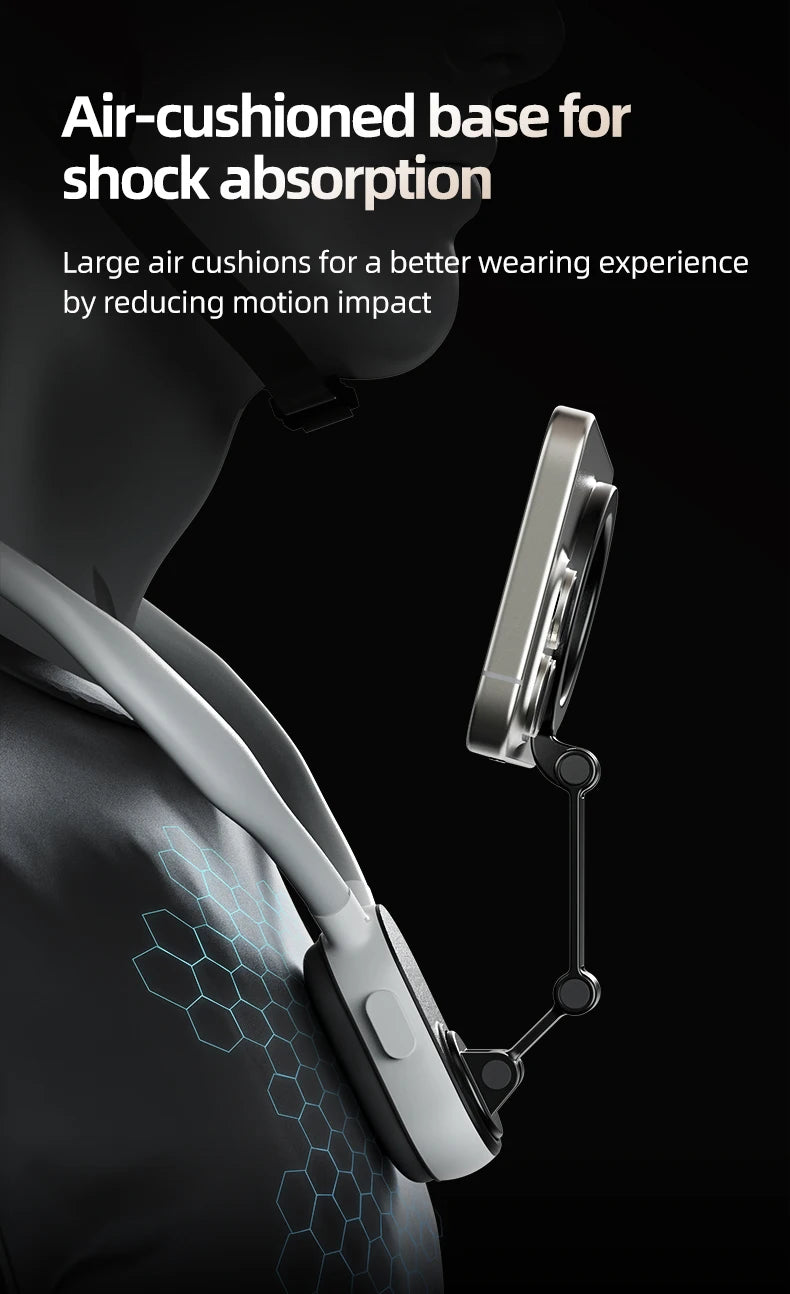 TELESIN Silicone Magnetic Neck Mount Quick Release Phone Stand Universal Compatible with iPhone MagSafe Samsung Huawei Xiaomi