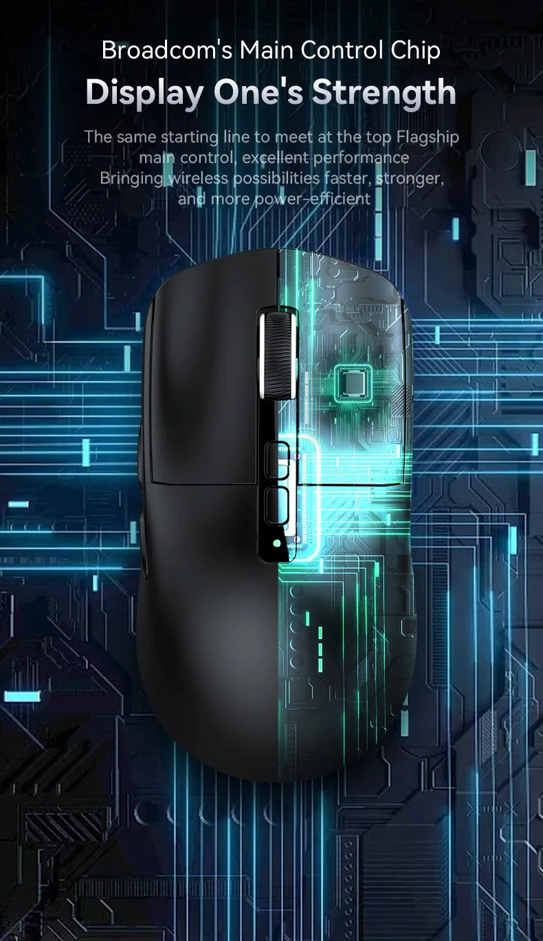ATTACK SHARK X6 Wireless Macro Gaming Mouse PAW3395 26000 DPI Tri-Mode Wired/2.4G/BT5.2 Connection Magnetic Charging Base Mouse