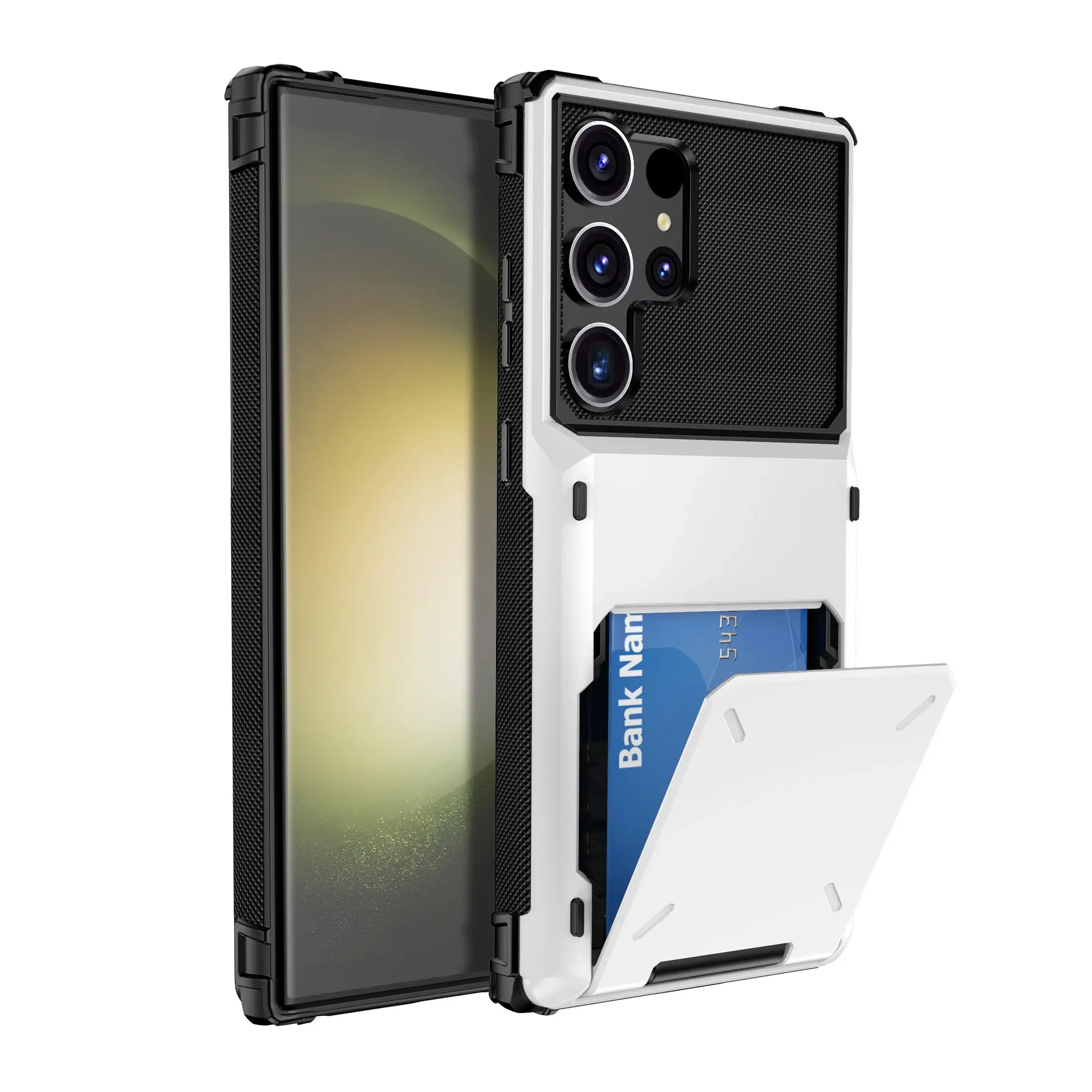 For Samsung Galaxy S25 S24 Ultra S25 S24 Plus S24 FE Wallet Case with Card Holder, Dual Layer Heavy Duty Shockproof Phone Cover
