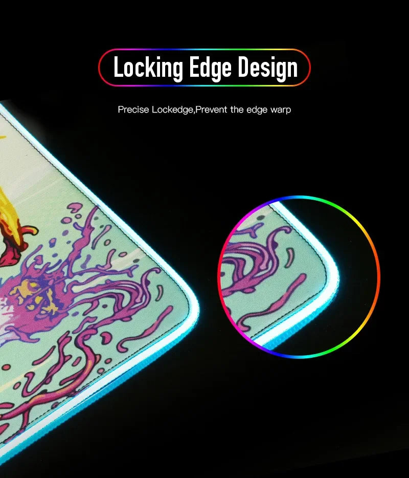 RGB Led Backlight Mouse Pad Cool Cyberpunk Gaming Accessories Carpets Large Mause Pad Gamer XL Neon Desk Mat Rug Mouse Mat