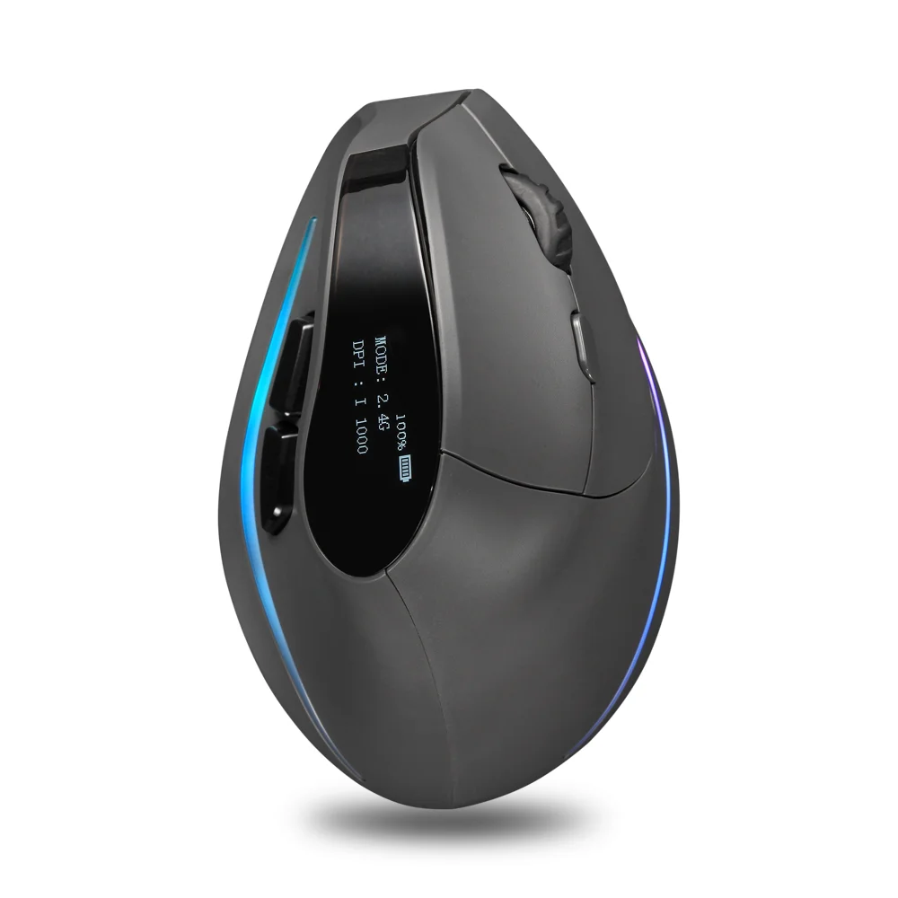 Lefon 2.4G Ergonomic Wireless Mouse Rechargeable Vertical Mouse Gaming Mice for PC Laptop MacOS Office F35C/F35B/F35 Model 버티컬 마