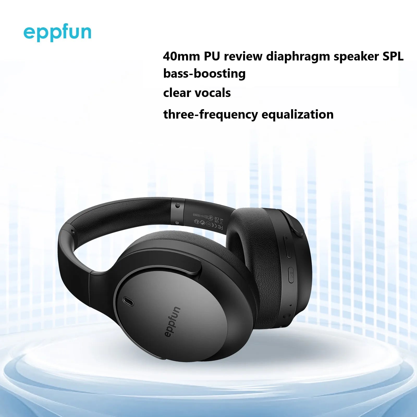 eppfun LE Audio Over Ear Bluetooth 5.4 Headphones with mic,Aptx Lossless/LC3/Auracast Headset for Music Gaming TV Watching