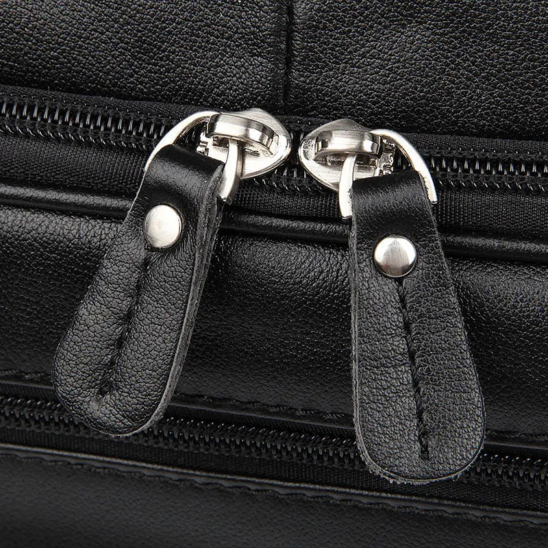 High Quality Genuine Leather Men Briefcase Business bag Crazy Horse Leather Large 17