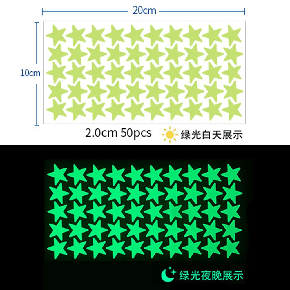 Luminous Wall Stickers for Kids Rooms Dots Stars Ceiling Wall Decals Glowing Stickers Wall Decals Glow In The Dark Home Decor