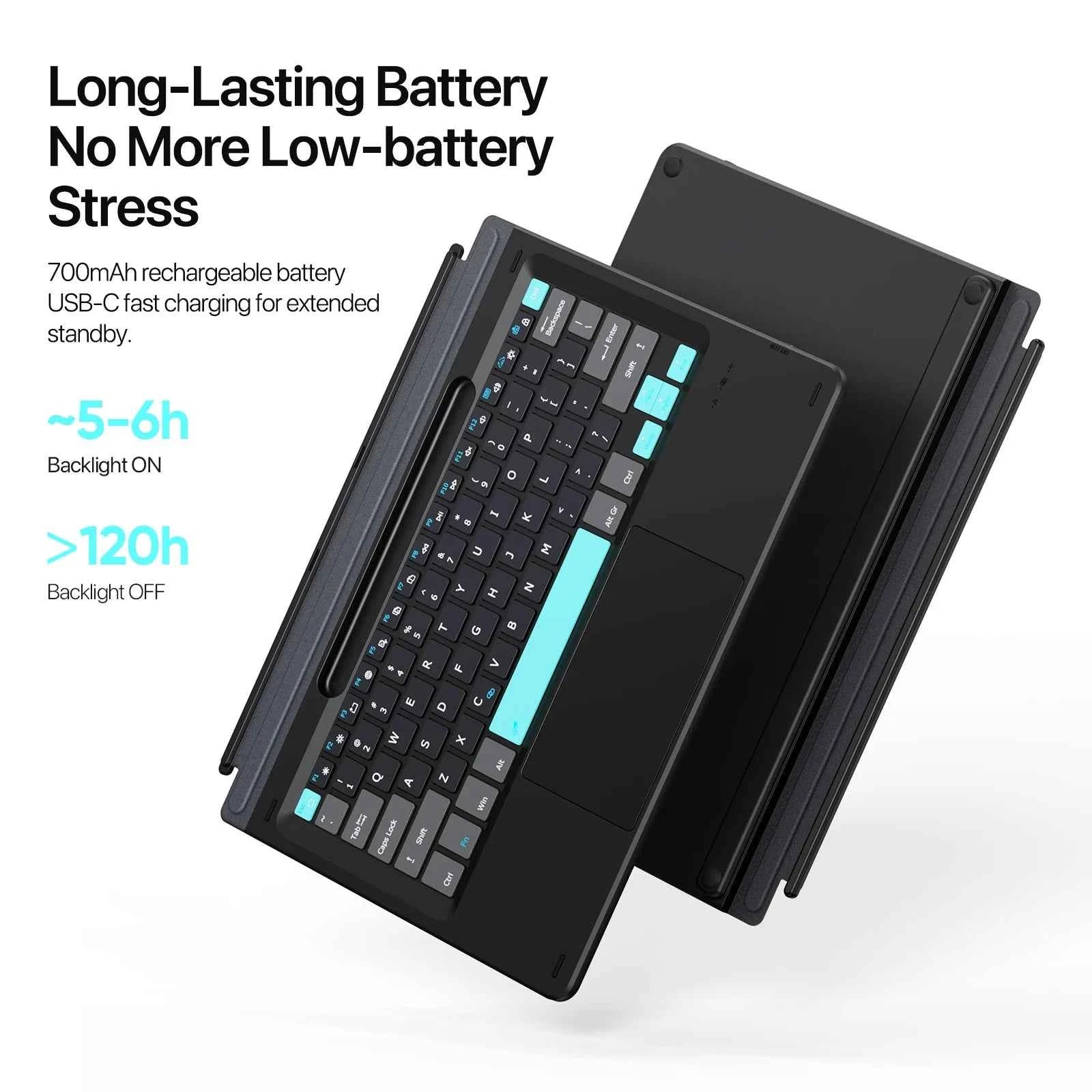 DUXDUCIS Bluetooth-Compatible Magnetic Ultra-Slim Keyboard For Microsoft Surface Pro 8/9/X/10/11 with Touchpad Backlight