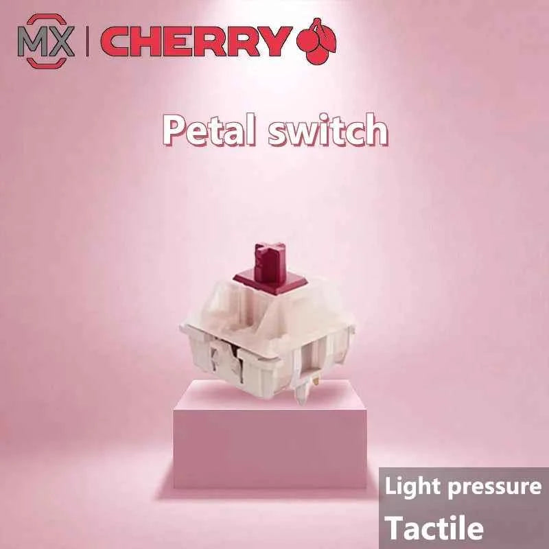 CHERRY MX PETAL Switch 5 Pin 30g Light Pressure Tactile Fine Lubrication Rustling Sound Mechanical Keyboard Hot Swap Switches