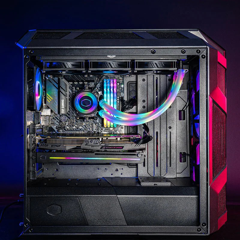 Flexible 5V Addressable ARGB Neon Tube Light with Cover Sleeve for Gaming PC AIO 120 240 360 CPU Water Liquid Cooler Retrofit