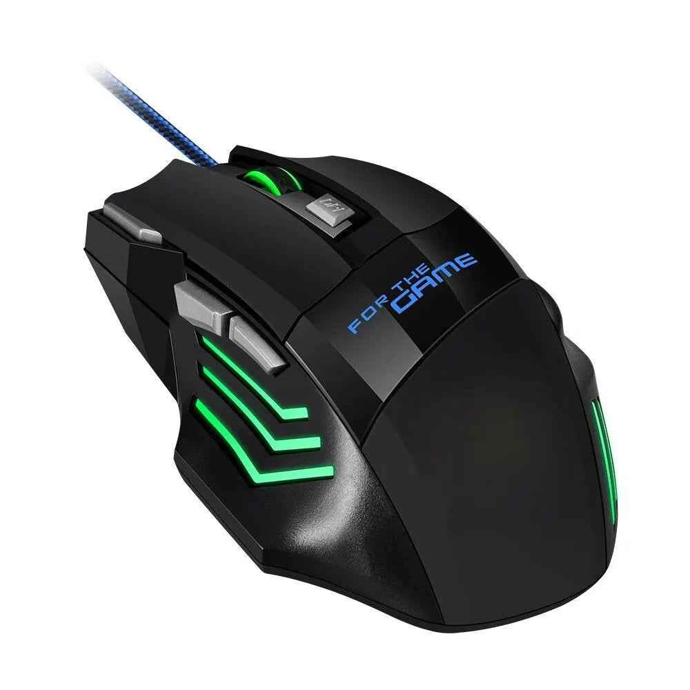 1 PC New Hyperspeed USB Gaming Mouse RGB Backlit Ergonomic Game Mice 7D Esports Wired Mouse for Laptop PC Gamer