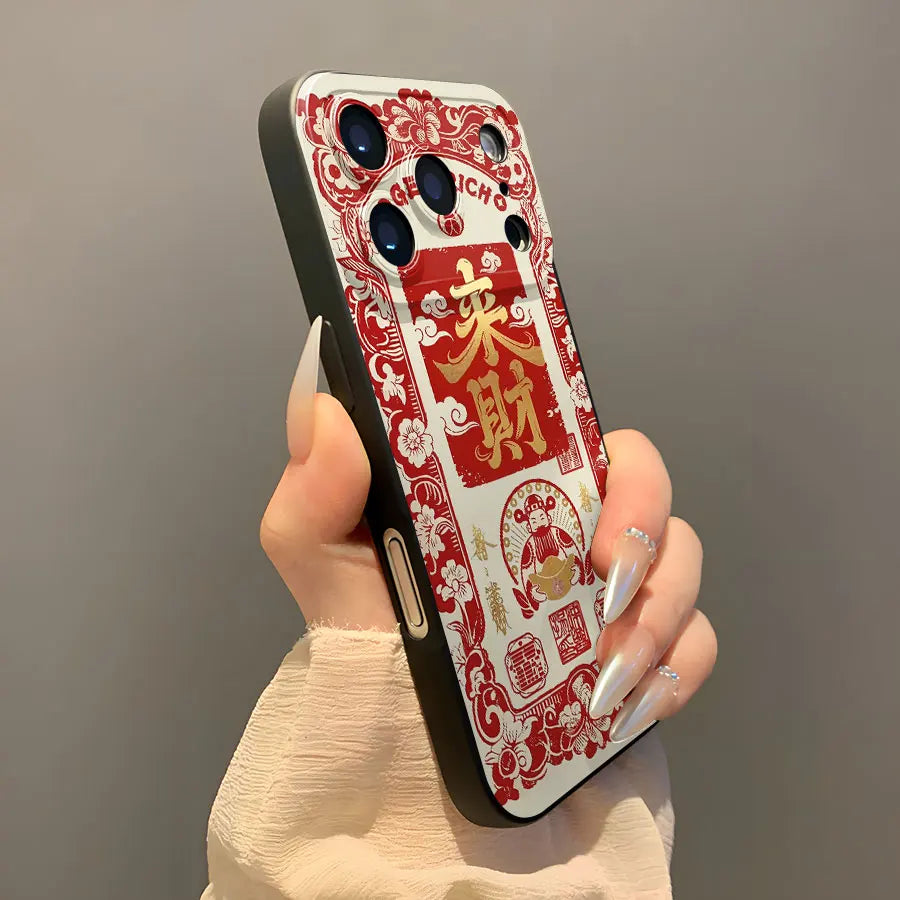 Lai Cai Patterned phone cases for iPhone 17 to 11 Pro Max Plus