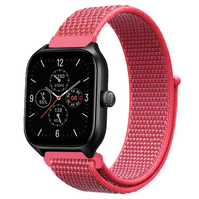 Nylon Loop Band For Amazfit GTS 4/3/3pro/2e/GTS 2 Mini/GTR 4 47mm/GTR 2/Stratos 2 3 Strap For Amazfit Bip 3 Pro Correa