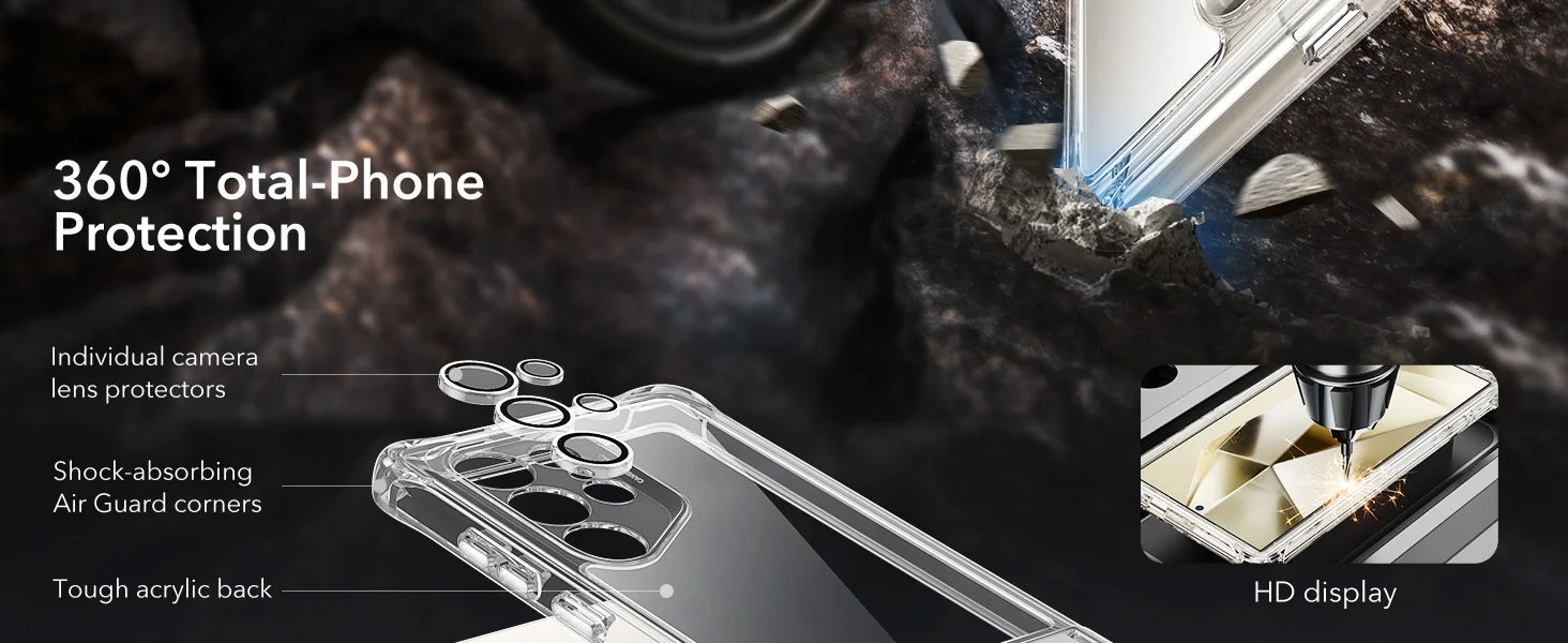 ESR for Samsung Galaxy S24 Ultra Armor Series Case Full Body Protection Front Cover with Screen Protector