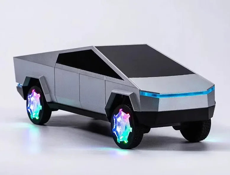 2026 Cybertruck Car Model Wireless Bluetooth Speaker Stereo Sound Bass Woofer Hifi Music Active USB TF AUX Fm BT RGB Toy Gift