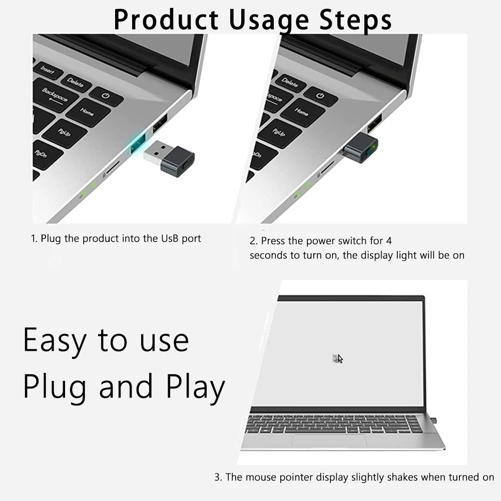 Mini Mouse Mover Jiggler with ON/Off Button, Automatically Move Cursor