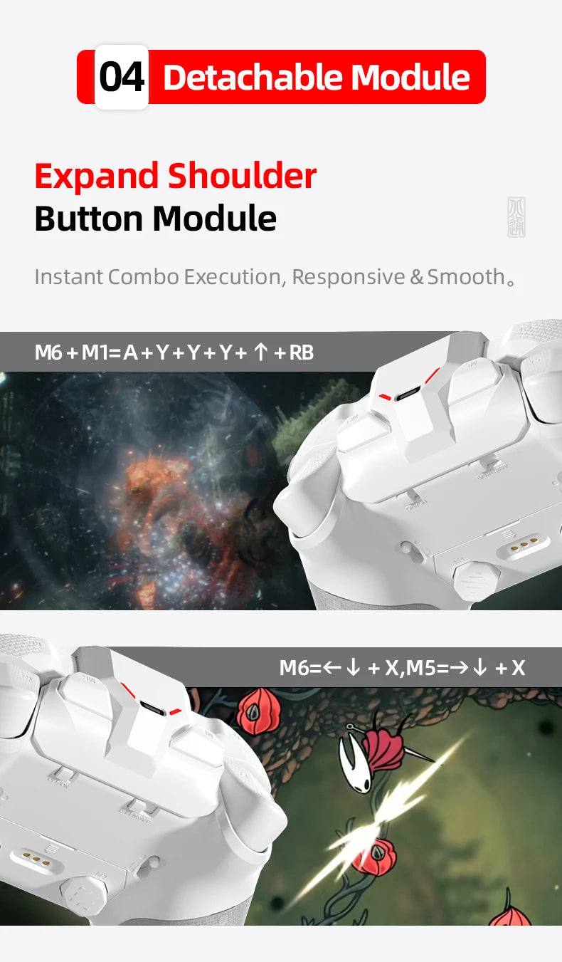 BEITONG PanGu Gamepad Customizable Modular Controller Wireless Bluetooth Gaming Controller for PC/NS2/Mobile/Steam