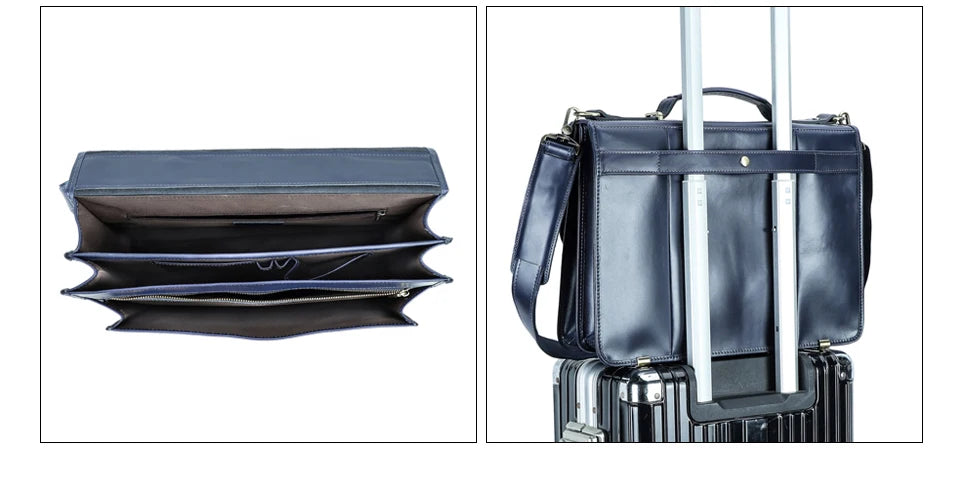 CONTACT'S Genuine Leather Business Bags for Men High Quality Briefcase Office Bag Male Tote Laptop Bags Portfolio Bag Document