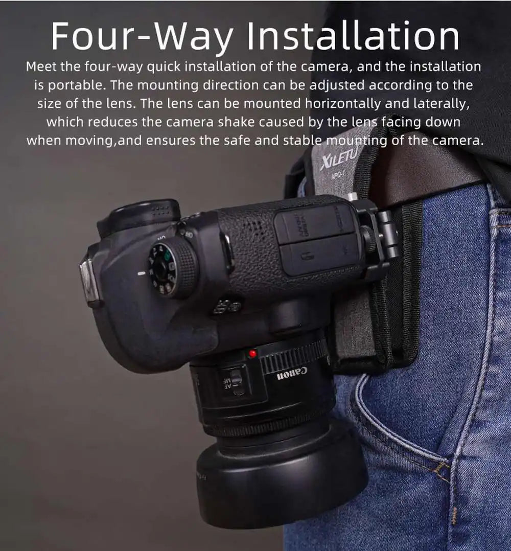Backpack Quick Release Plate Clip Camera Quick Switch Tripod Slider Installation Adapter Camera Clip w/ Arca Swiss for Backpack