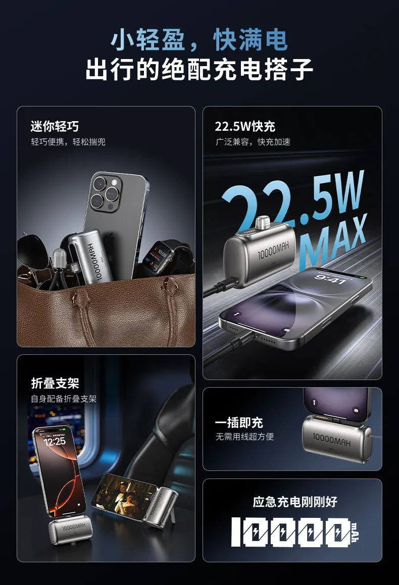 Mini PowerBank 10000mAh Spare battery Portable Charger Mobile External Battery Fast charging For iPhone Samsung Xiaomi
