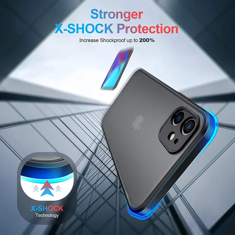 New Armor Bumper Shockproof Phone Case For iPhone 15 11 12 13 Mini 14 Pro XR X Xs Max 7 8 Plus SE 2020 Silicone Hard Cover \';[p