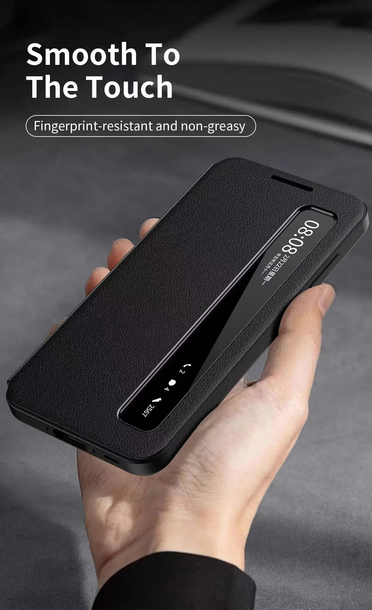 Original Smart Leather Case for Samsung Galaxy S26 S25 S24 S23 S22 Ultra A57 A56 A55 Window View Touch Display Flip Shell Fundas