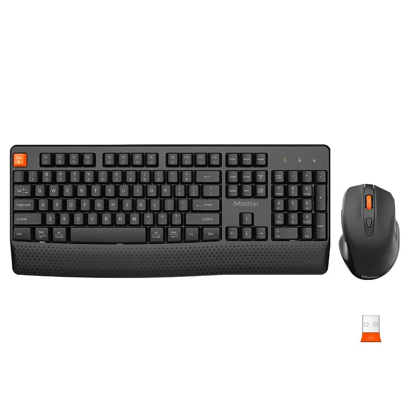 2.4G Wireless Keyboard Mouse Set For PC Laptop Ergonomic Low Noise Keyboard Mouse Combo 1600DPI Adjustable Mouse For Home Office