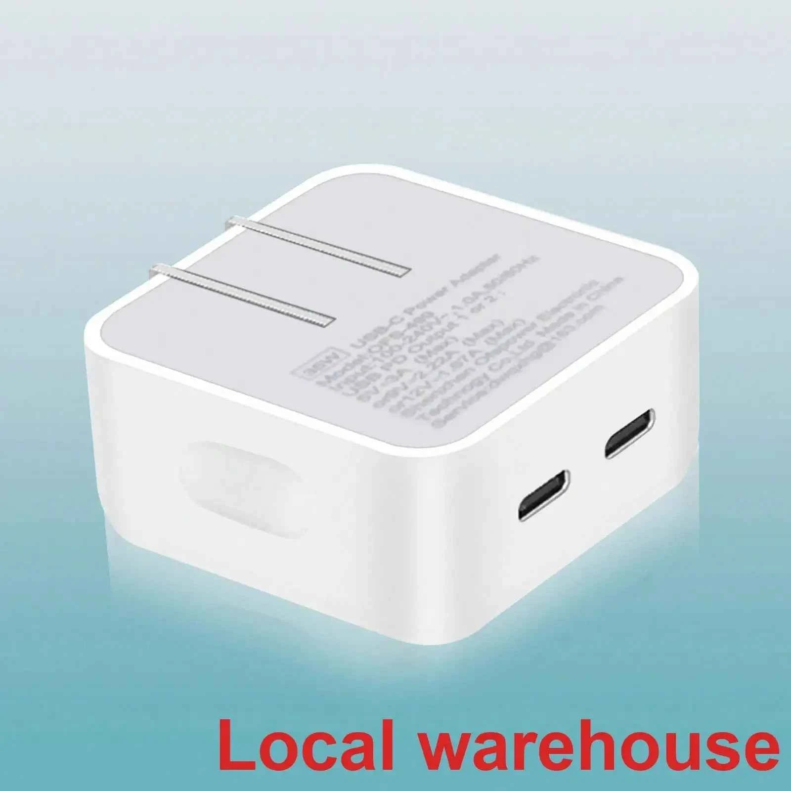20W PD Dual USB-C Foldable Wall Charger Block, Fast Charging Power Adapter Compatible with iPhone 15/16 Pro Max, iPad & Android Smartphones/Tablets, Multi-Device Charger for Home & Office Desk Use