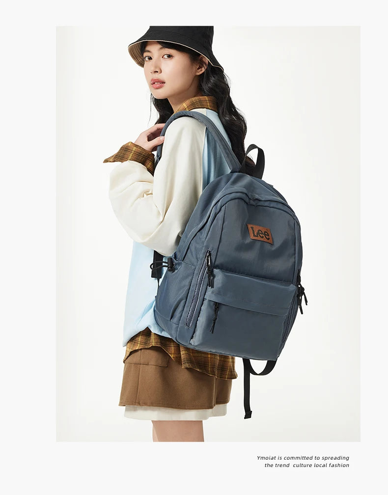 LEE Lightweight 16 Inch Laptop Backpack Women Man Oxford Middle High School Bag Large Capacity Teenage College Student Schoolbag