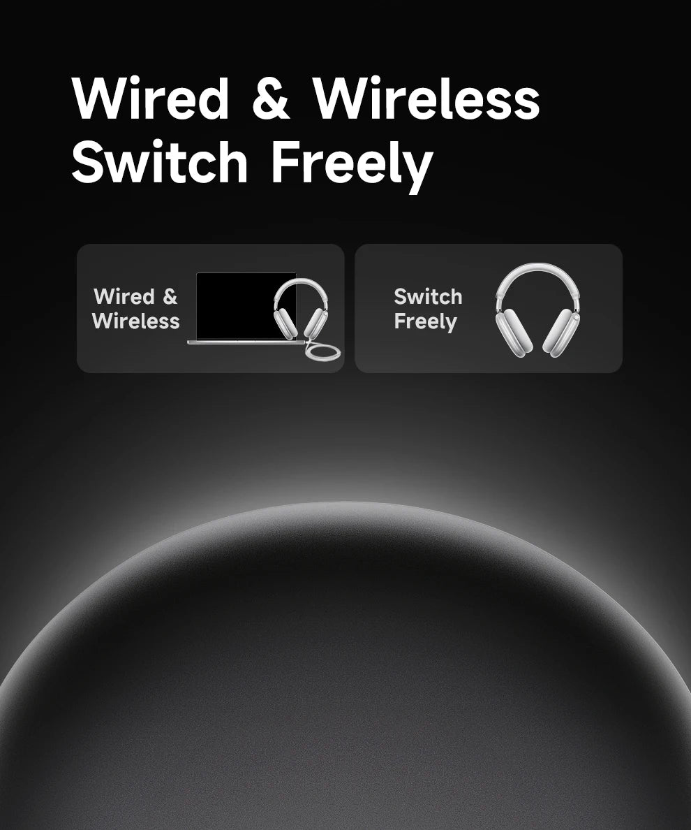 Picun F8 Pro -52dB Adaptive ANC Over Ear Headphone HIFI 3D Spatial Audio Wireless Earphone Bluetooth 6.0 140H Time Headset