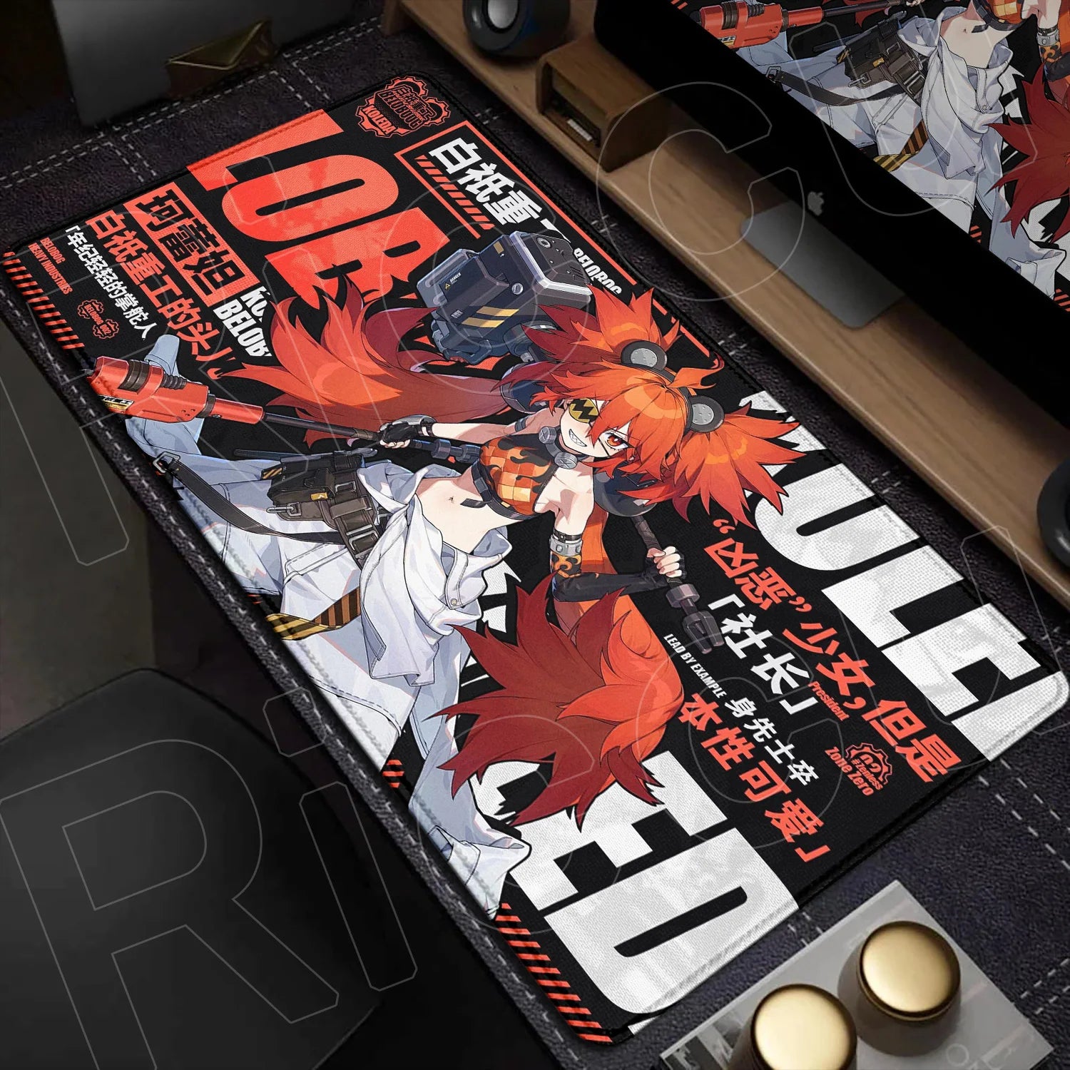 Hot Game Zenless Zone Zero New Mousepad 900x400mm Laptop Non-slip Keyboard Desk Pad XXL Anime Girl Hoshimi Miyabi Rubber Playmat