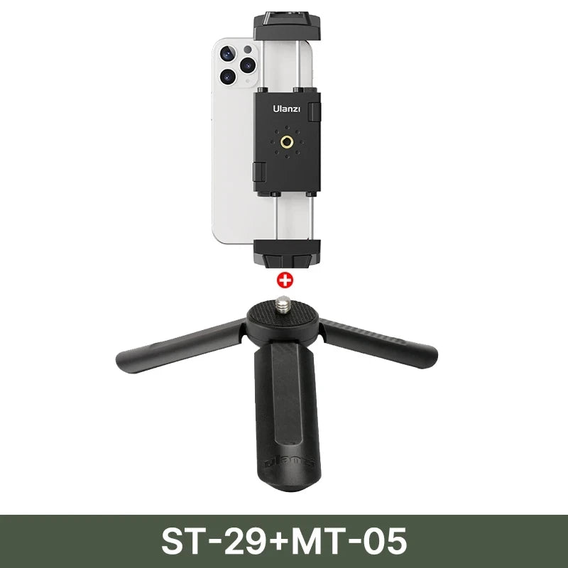 Ulanzi ST-29 Universal Tablet Tripod Mount Stand Phone Holder w Cold Shoe For iPhone iPad Air Pro Horizontal Vertical Shooting