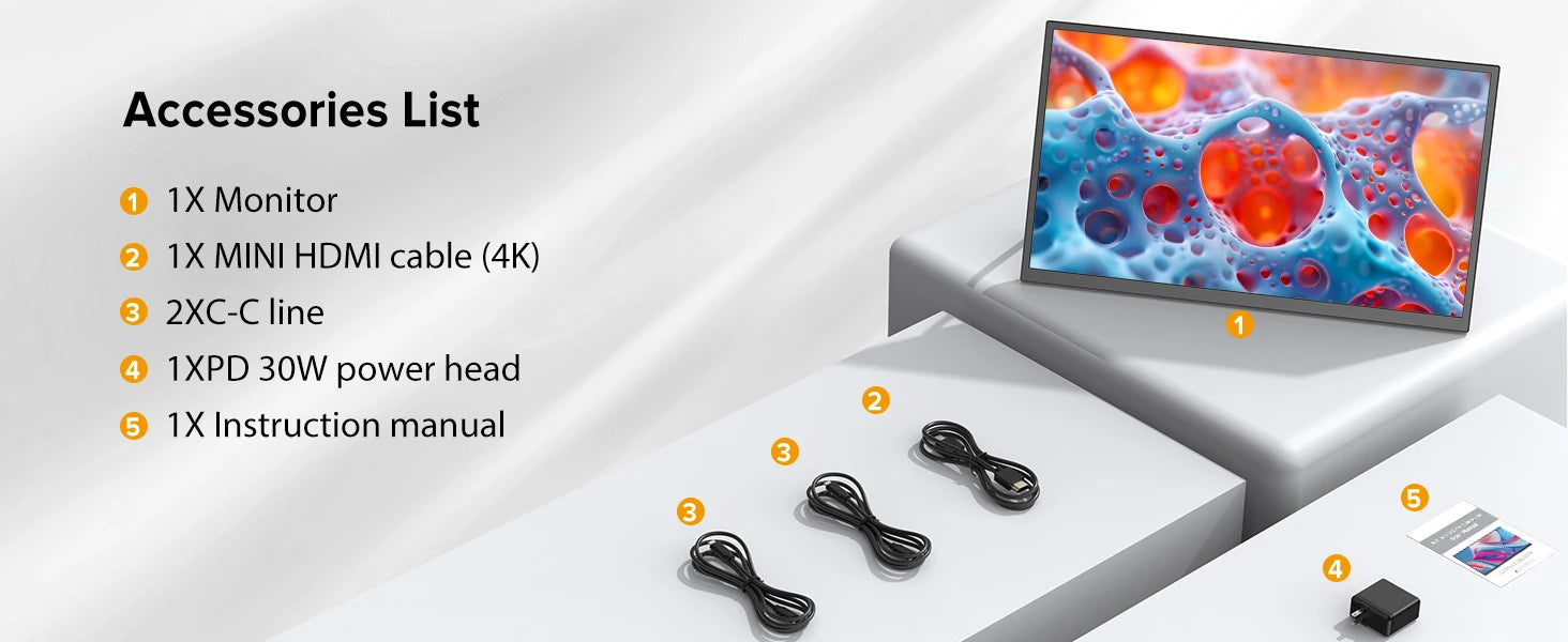 UPERFECT 18.5 Inch Computer Gaming Display Portable Monitor 120HZ IPS Laptop HDMI USB C External Screen With VESA Adjust Stand