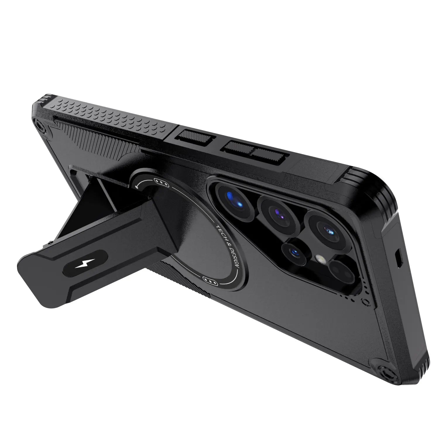 For Samsung Galaxy S25/Plus/Ultra/S25 Edge/S24/Plus/S24 Ultra Phone Case Shockproof Heavy Duty Kickstand Cover With Lanyard