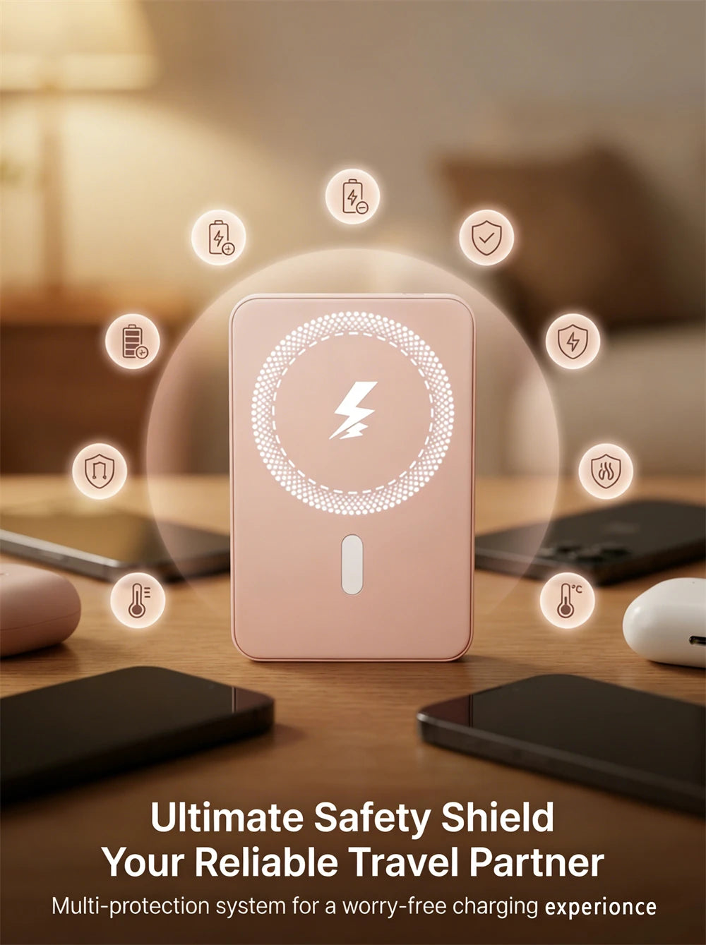 Mufod Qi2 Magnetic Power Bank 5000mah 15W Wireless Charging 20W Portable Wired Charge PD 22.5W Type C Cable Bidirectional Fast Charging Powerbank For Iphone 17 16 15 Pro Max Magsafe Xiaomi Samsung Magsafe Oneplus Mobile Batte