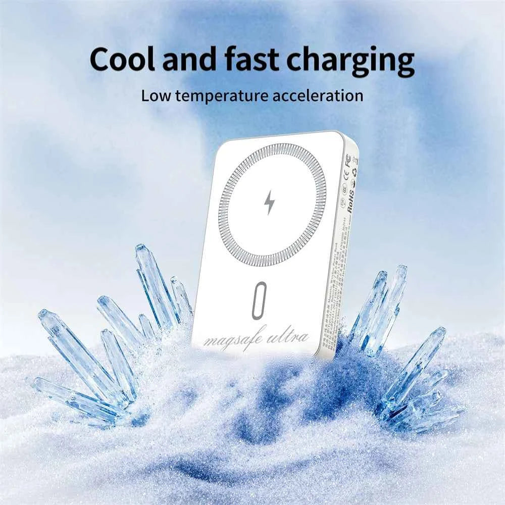 Mufod Qi2 Magnetic Power Bank 5000mah 15W Wireless Charging 20W Portable Wired Charge PD 22.5W Type C Cable Bidirectional Fast Charging Powerbank For Iphone 17 16 15 Pro Max Magsafe Xiaomi Samsung Magsafe Oneplus Mobile Batte