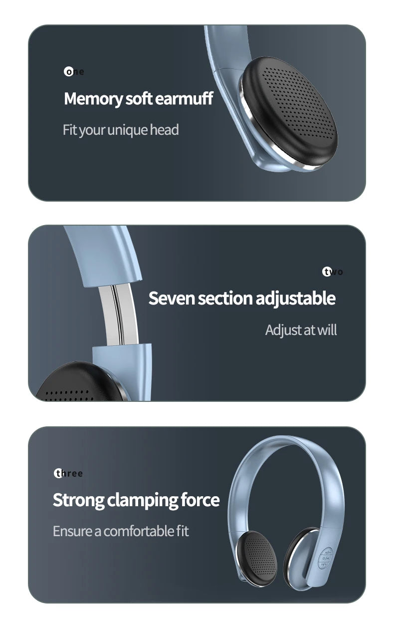 New Retro Bluetooth Wireless Over-Ear Headphones Foldable Lightweight Noise Reduction Vintage Fashion Headset For Students Gifts