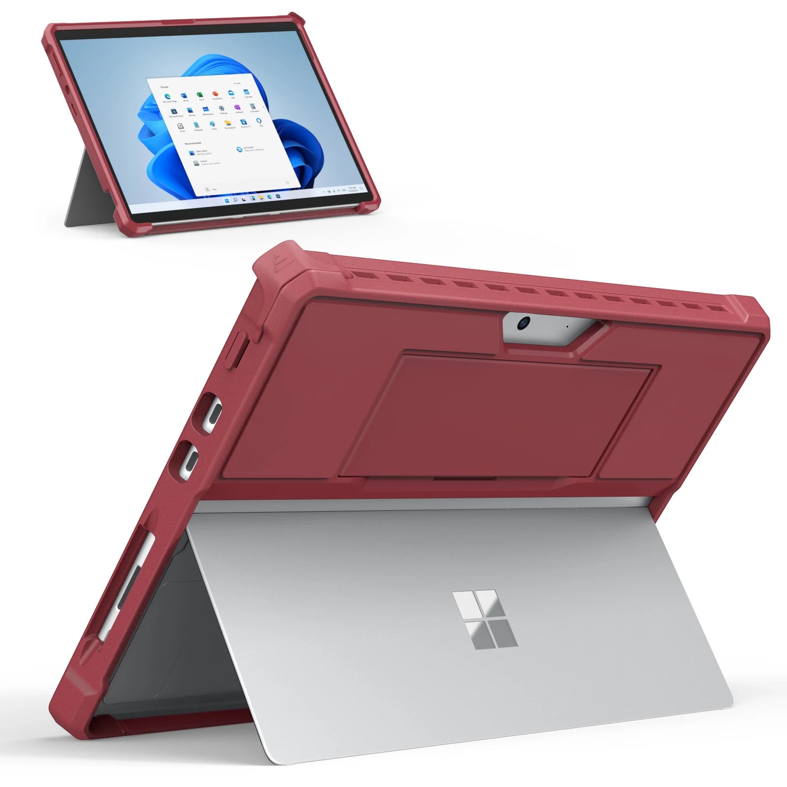 All-in-One Protective Cover Case For Microsoft Surface Pro 9 8 7 7plus 6 5 4 12.3'' Go 2 3 with Pen Holder Hand Strap