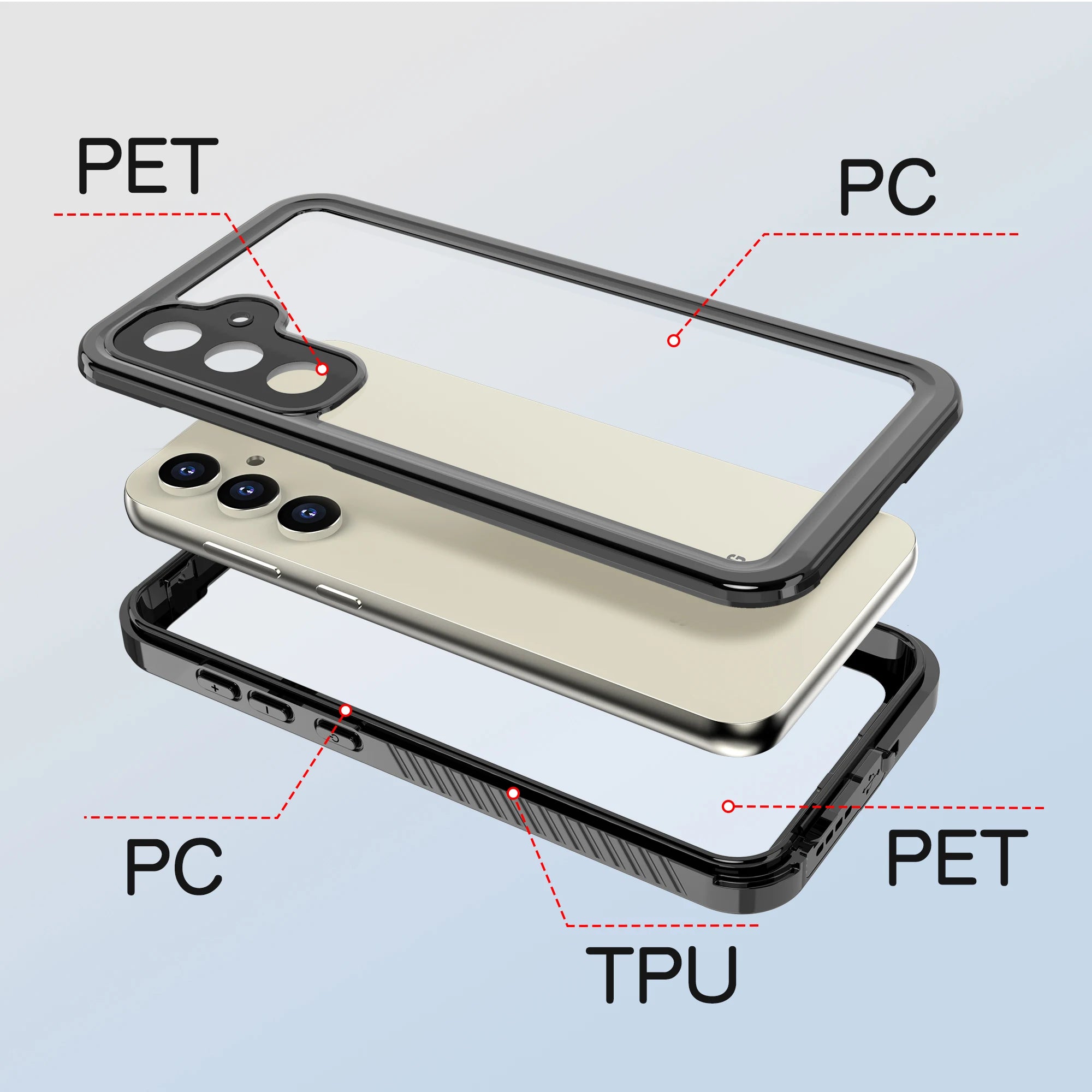 Shellbox Outdoor Swimming Underwater Photography IP68 Waterproof Phone Case with Lanyard for Samsung Galaxy S25Ultra S24U S23/22
