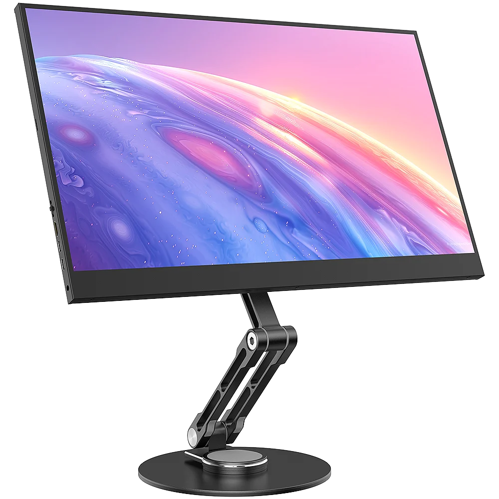 UPERFECT Single Monitor Stand VESA Mount for 12-22 Inch Screens Free-Standing Monitor Riser with Swivel Tilt Rotation Adjustable