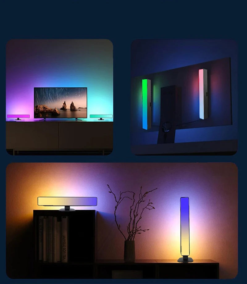 Smart Tuya RGB Gaming Atmosphere Light WIFI TV Game Computer Desktop Decor Desk Lamp  App Remote Control Car Music Rhythm Light