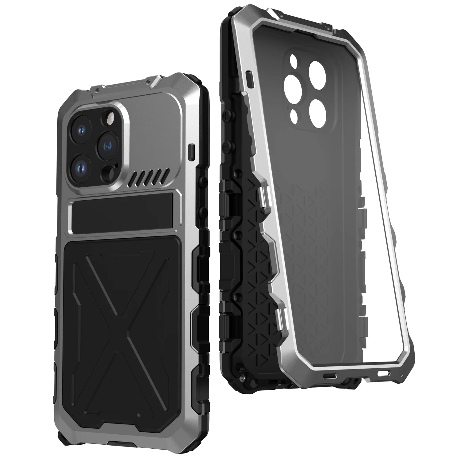 for iPhone 14 Pro Max Case Heavy Duty Protection Armor Metal Aluminum Phone Case for iPhone 14 Pro Max 14 Plus Shockproof Cover