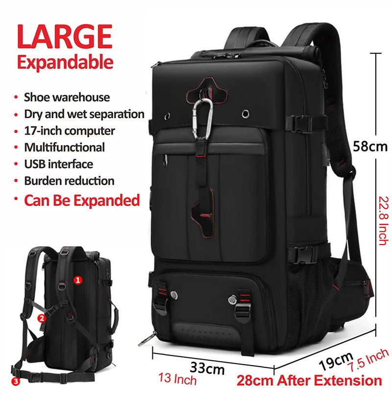 SWISS MILITARY Men's Travel Backpack Multifunctional Waterproof Laptop Bag Outdoors Climbing Luggage Bag Sport Backpack Mochila