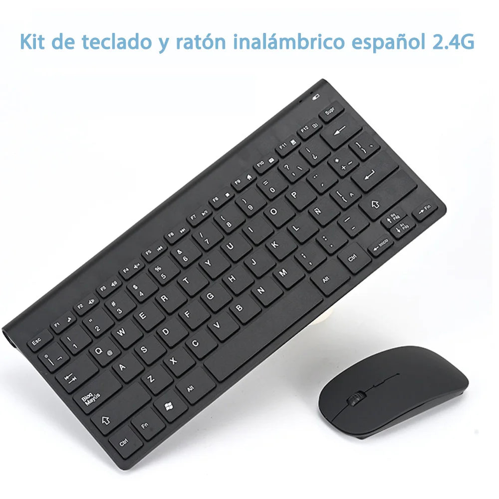 Hot Spanish Keyboard Wireless Mouse For Game PC Player TV Spanish Keyboard and Mouse Set 78Keys Gaming Keyboard Dropshipping