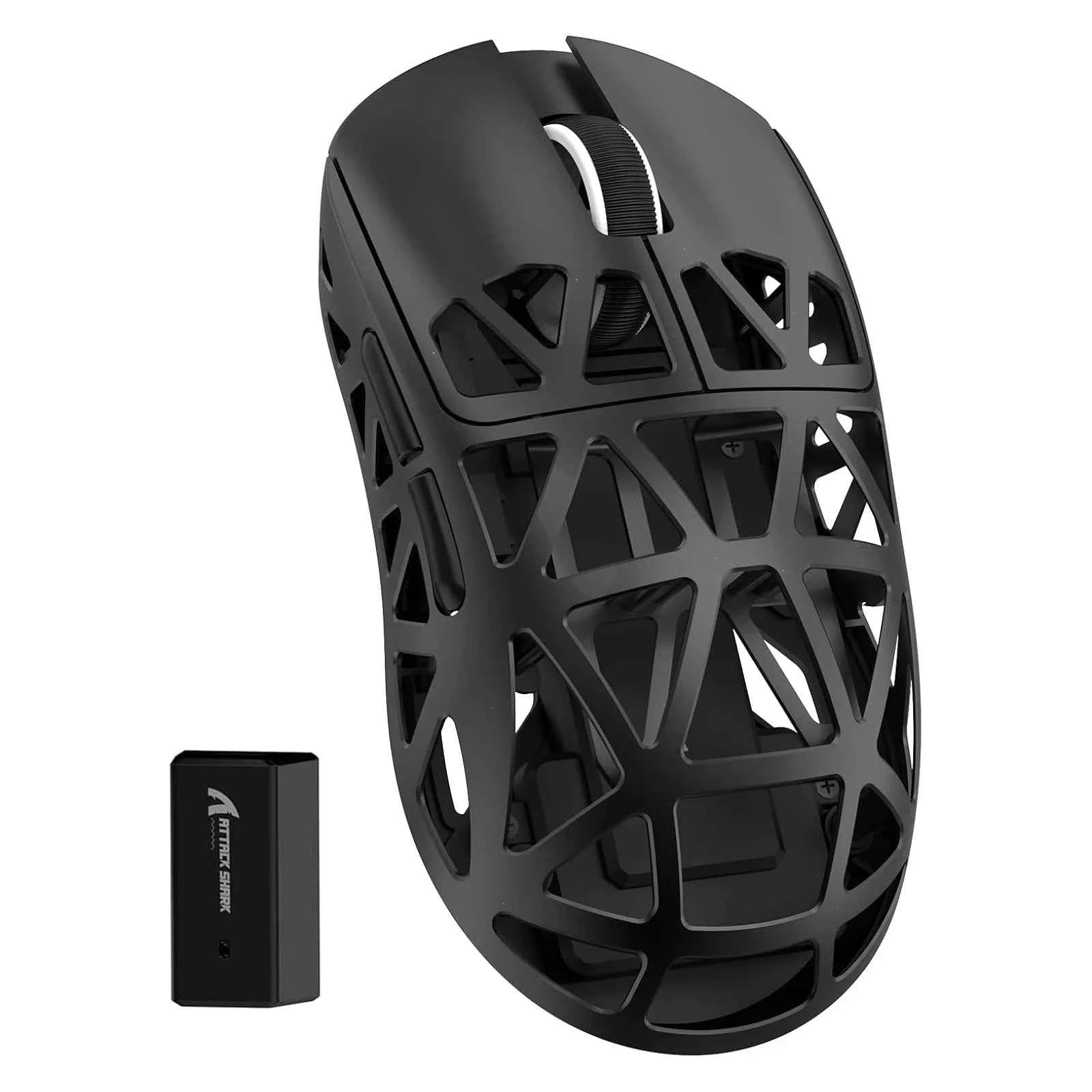 ATTACK SHARK R2 tri-mode programmable mouse, ultra-light magnesium alloy, PAW3950 42000 DPI optical sensor, 8000Hz polling rate