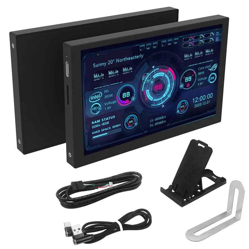 SHCHV 5-Inch IPS Type-C Secondary Monitor – 480×800 LCD Display for Monitoring (Dynamic Themes, USB Plug & Play)