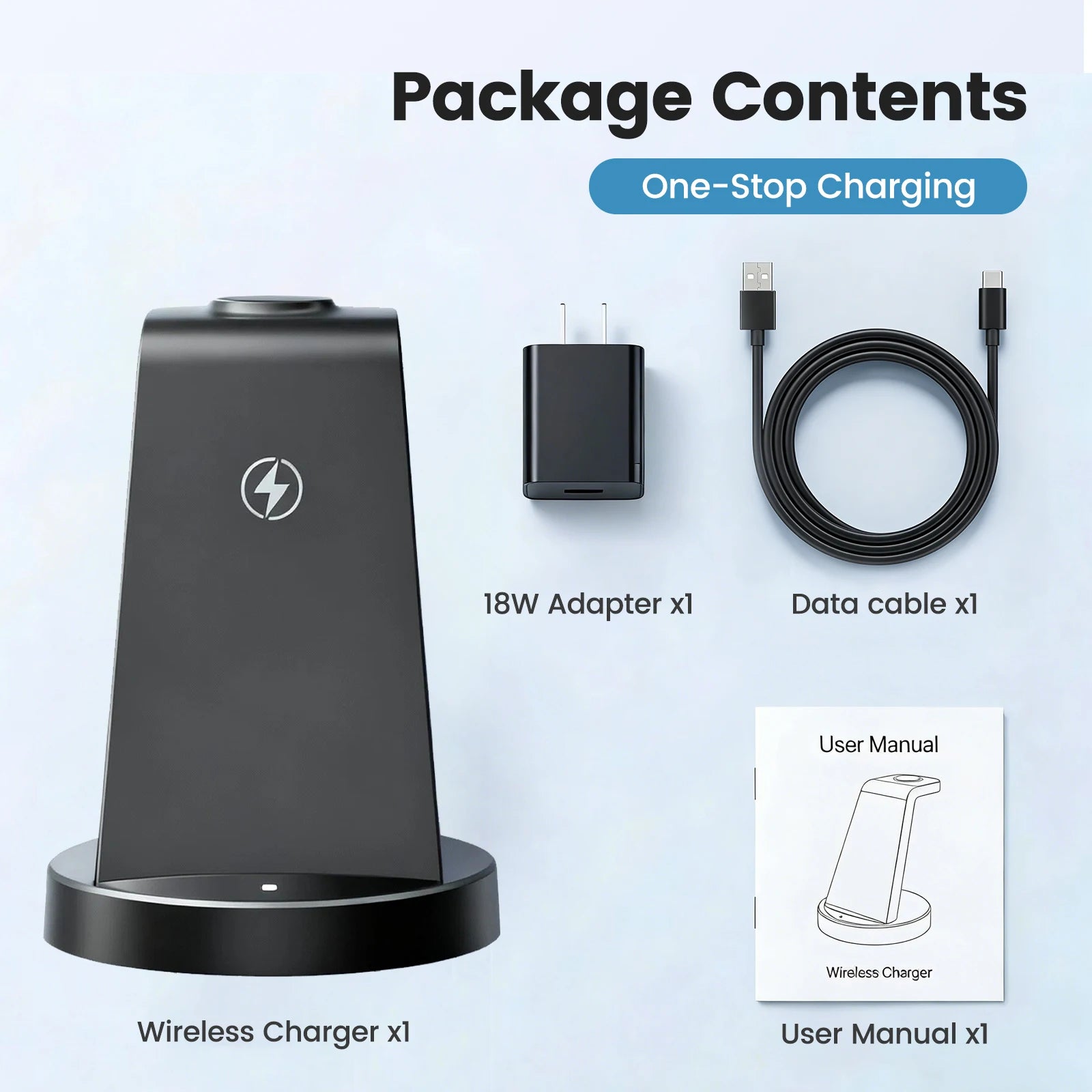 3 in 1 Magnetic Wireless Charger Dock Station 15W Foldable Fast Charging Multi-Device For Samsung S25 S24 S23 S22 Galaxy Watch iPhone