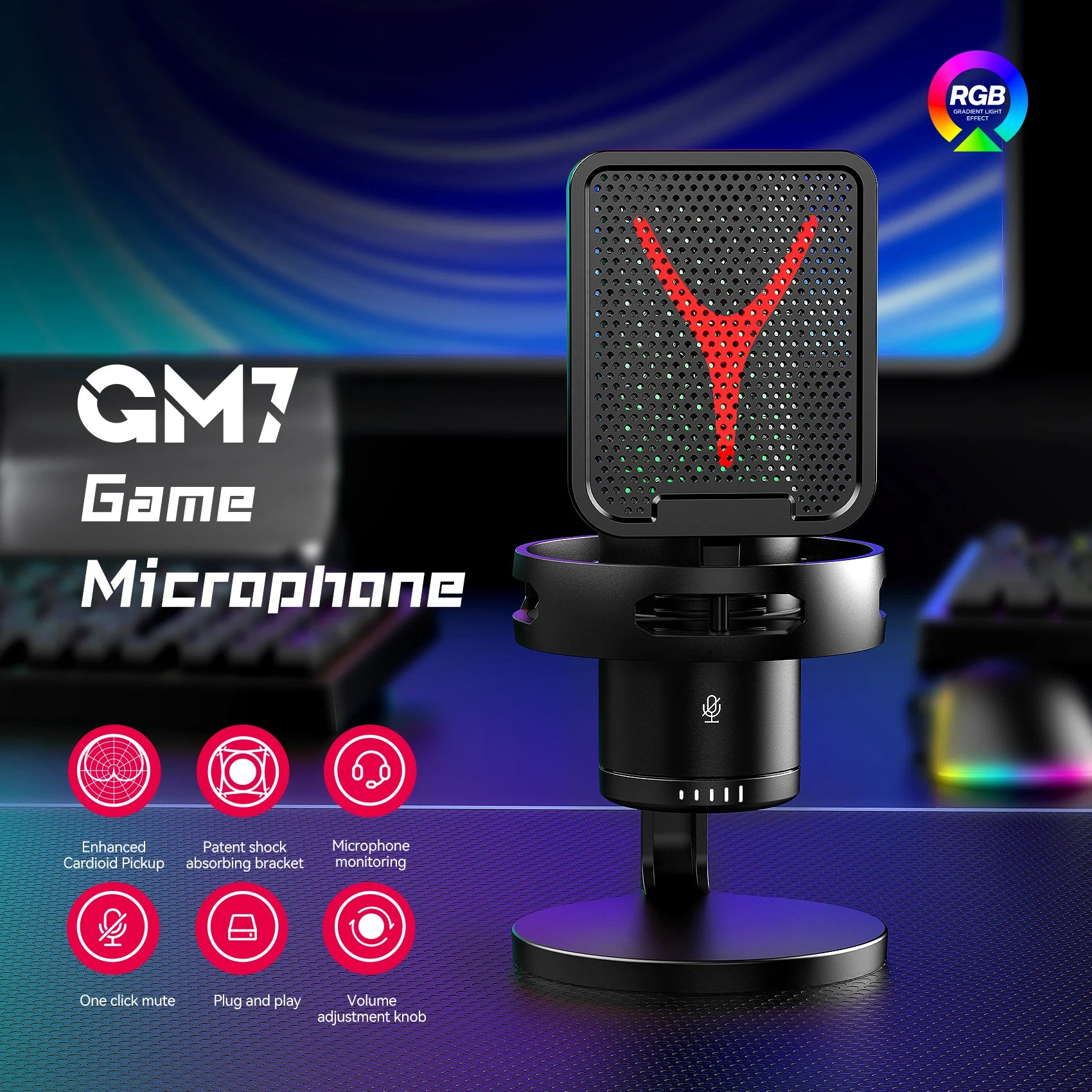 Professional USB Condenser Microphone Kit – Gaming & Podcast Mic for PC/Laptop, Wired Studio Recording Mic for Streaming, Karaoke & Voice Overs.