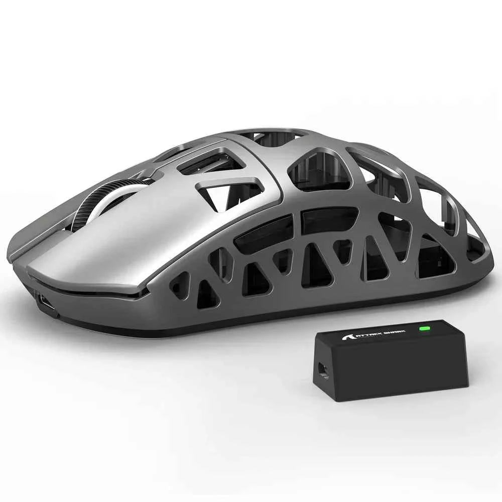 ATTACK SHARK R3 Magnesium Alloy Gaming Mouse 8K SUPERLIGHT 8000Hz 6 Adjustable DPI up to 26000 PAW3395 BT/2.4G Wireless/Wired